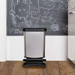 Poubelle De Cuisine 20 L À Pédale Rotho Polypropylène Gris