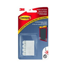 Lot De 8 Languettes Adhésives Anti Mouvement Command, Blanc