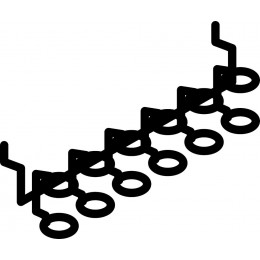 Crochet Pour Panneau Perforé Mottez, H.6 X L.22.5 X P.5 Cm