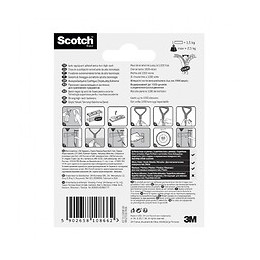 4 Bandes Auto-agrippantes Noir Scotch L.7.6 X L.25 Mm