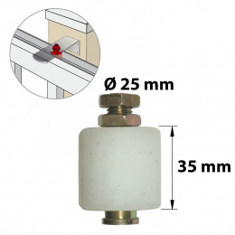 Olive Nylon Brut, H.65 X L.25 X P.25 Mm