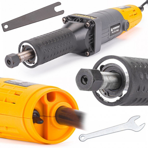 Power Tool - Meuleuse Droite Filaire - 700w - Diamètre Pince 6 Mm - Vitesse De Rotation 27 000 Tr/min - Gris