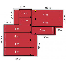Tapis Chauffant Électrique Devidry 100 2m² 140 W 230 V