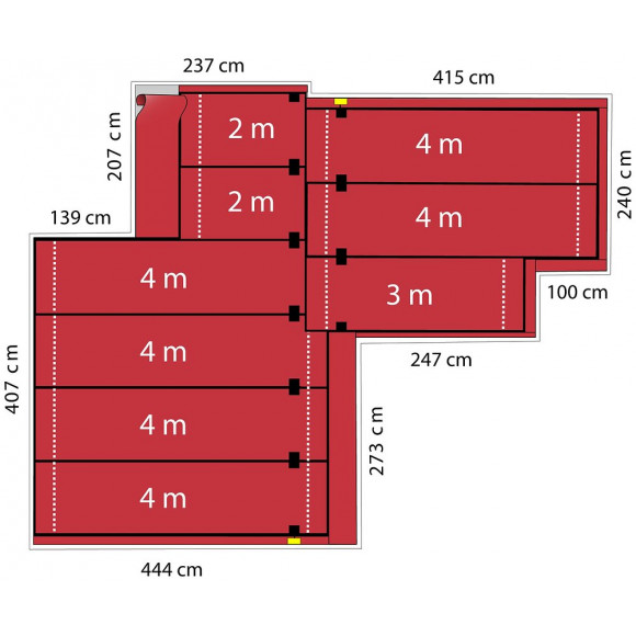 Tapis Chauffant Électrique Devidry 100 2m² 140 W 230 V