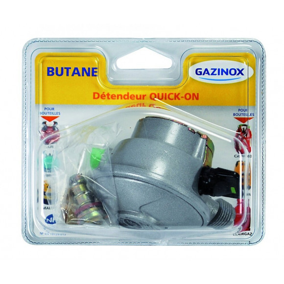 Détendeur Inox Gaz Butane 5, H.6.5 Cm Gazinox