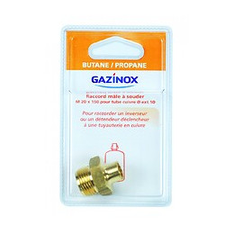 Raccord 1 Pièce Pour Gaz Butane / Propane À Souder, Mâle X Diam.10 Mm, Gazinox