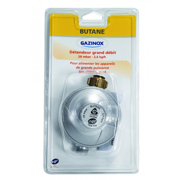 Détendeur Pour Gaz Butane Grand Débit 28 Millibars Débit 2,6kg/h, Gazinox