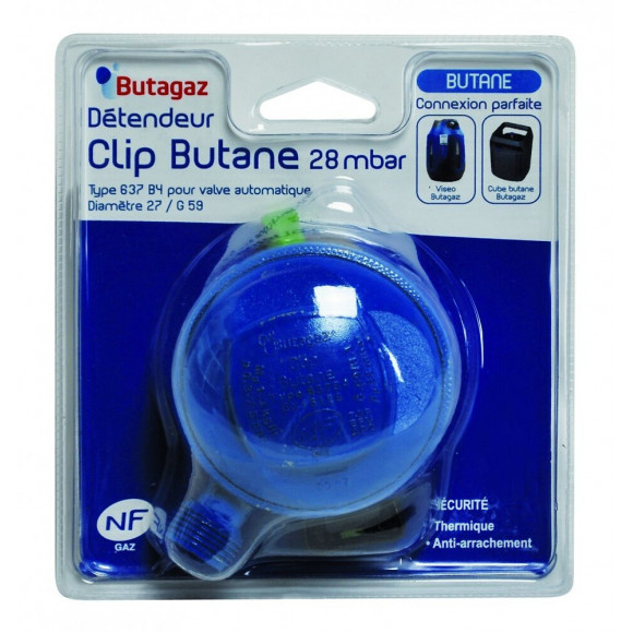 Détendeur Pour Gaz Butane 28 Millibars Pour Bouteilles Cube Et Viseo, Butagaz