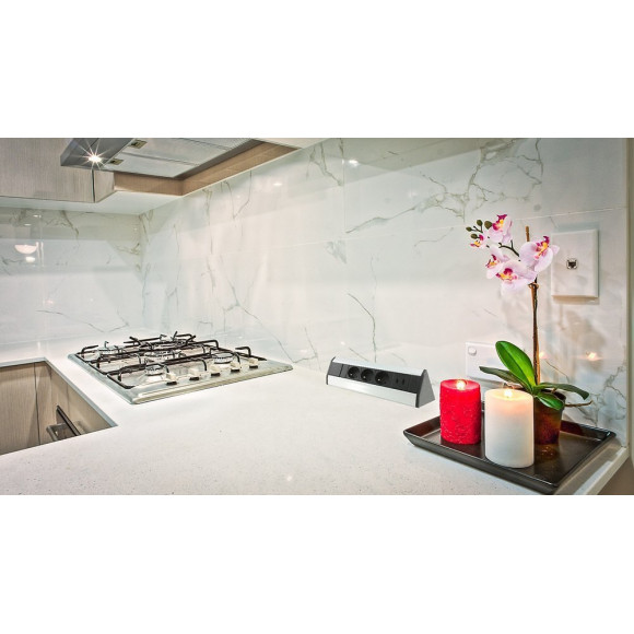 Bloc Prises D'angle - 3 Prises 2p+t - 2 Ports Usb