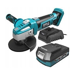 Dtools - Meuleuse D'angle Sans Fil - Alimentation 18v - Disque 125mm - Batterie Li-ion - 7500/min - Bleu