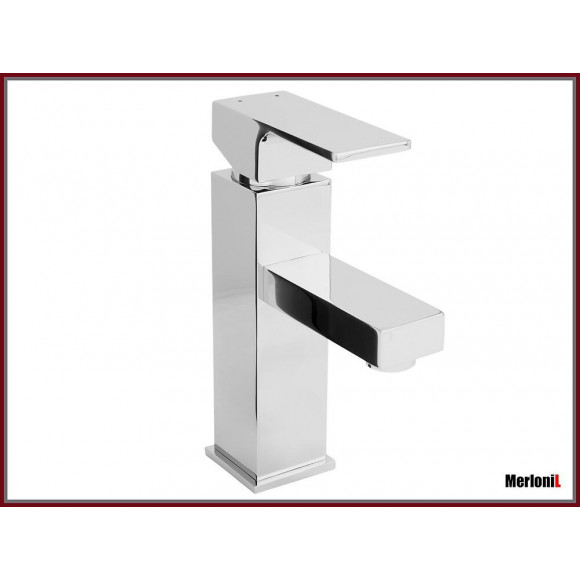 Fina 8 - Mitigeur De Lavabo Chromé Fixe - Robinet Salle De Bain - Robinetterie Lavabo - Aérateur Neoperl - Argent