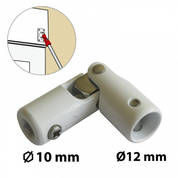 Genouillère Acier Laqué, H.63 X L.16 X P.16 Mm
