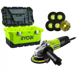 Meuleuse D'angle Filaire 125mm Ryobi Rag800-125ta6, 800 W