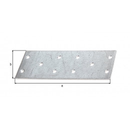 Platine Multi-trous Galva Zinguée Sendzimir 115x40x2