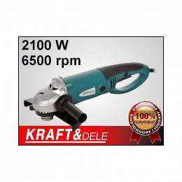 Dcraft - Meuleuse D'angle - Puissance 2000w - Diamètre Disque 230mm - Rotations 6500rpm - Poignée Réglable - Bleu