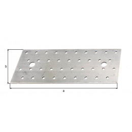 Platine Multi-trous Galva Zinguée Sendzimir 200x80x2