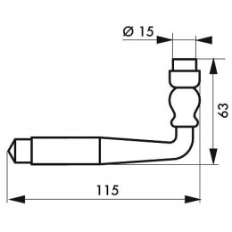Béquille Aluminium Epoxy X L.12 X H.1.5 Cm