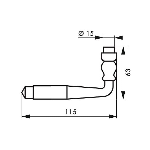 Béquille Aluminium Epoxy X L.12 X H.1.5 Cm