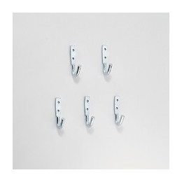 Lot De 5 Crochets Petit Modèle Mottez, H.8 X L.2.5 X P.2.5 Cm