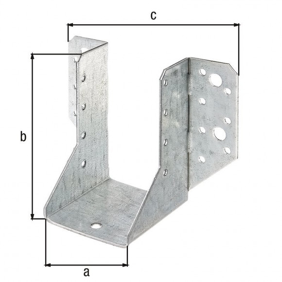 Support U Ailes  Extérieur Galva Zinguée Sendzimir 60x100