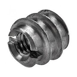 Lot De 8 Manchons À Visser Acier Brut Hettich, L.8 Mm