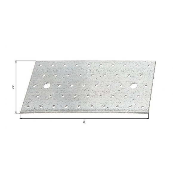 Platine Multi-trous Galva Zinguée Sendzimir 200x100x2