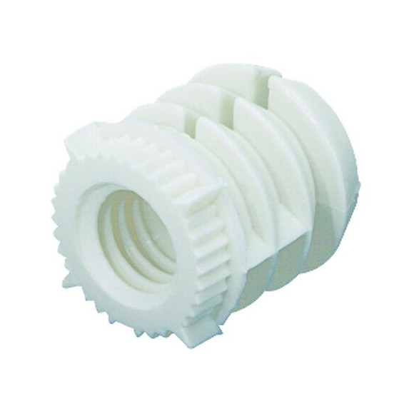 Lot De 8 Manchons À Enfoncer Plastique Brut Hettich, L.12 Mm