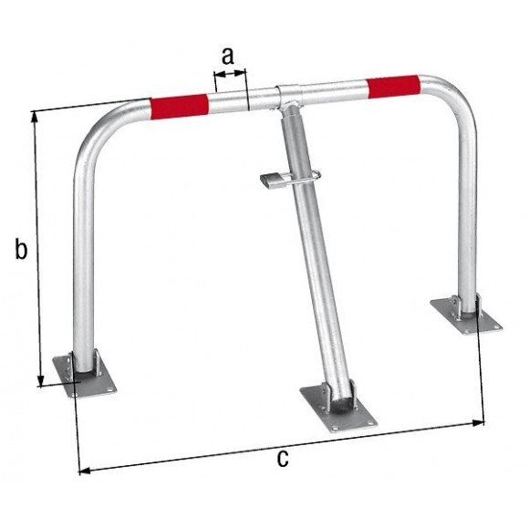 Barrière De Parking Eco/ø35/750/+cadenas Galva À Chaud