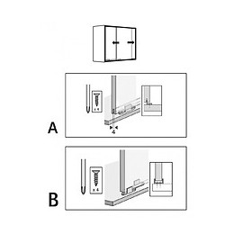 Lot De 6 Patins De Guidage Plastique Pour Portes Coulissantes Hettich