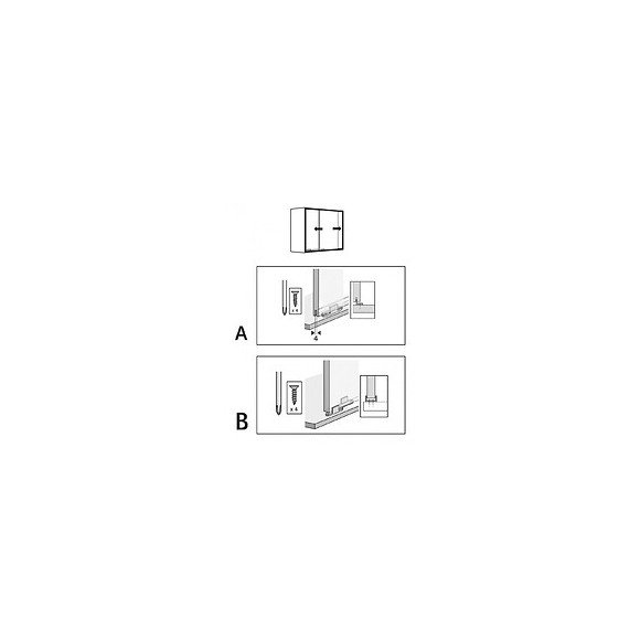Lot De 6 Patins De Guidage Plastique Pour Portes Coulissantes Hettich
