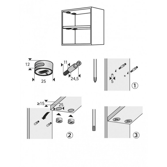 Lot De 8 Ferrures 89347 Hettich