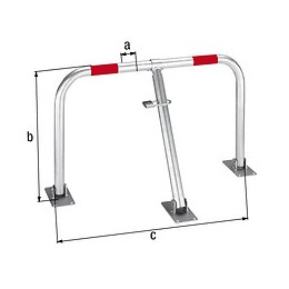Barrière De Parking Eco/ø35/750/+cadenas Galva À Chaud