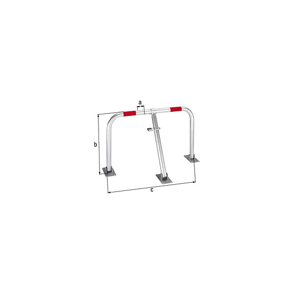 Barrière De Parking Eco/ø35/750/+cadenas Galva À Chaud