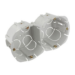Boite Double Encastrée Bibox Entraxe 57mm Diamètre 65-67mm Profondeur 40mm A Vis