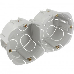 Boite Double Encastrée Bibox Entraxe 57mm Diamètre 65-67mm Profondeur 40mm A Vis