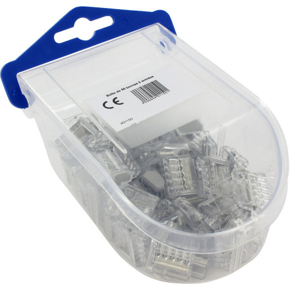 Boîte De 100 Bornes Transparentes Avec 5 Entrées