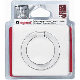 Celiane Prise 2 Pôles + Terre Étanche Blanc
