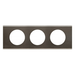 Celiane Plaque 3 Postes Black Nickel