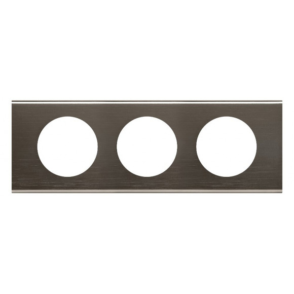 Celiane Plaque 3 Postes Black Nickel