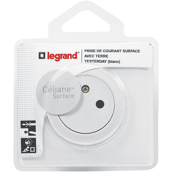 Celiane Prise De Courant 2 Pôles + Terre Complet Blanc