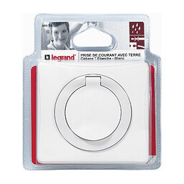 Celiane Prise 2 Pôles + Terre Étanche Blanc