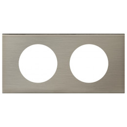 Celiane Plaque 2 Postes Inox Brosse 71mm