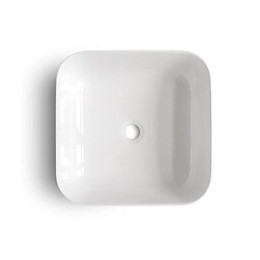 Oceanic Vasque A Poser En Ceramique Forme Carree 39,5x39,5x14 Cm Lena