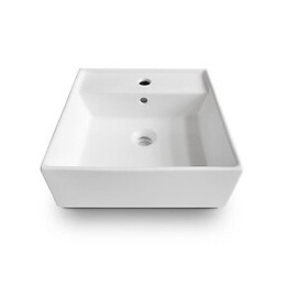 Oceanic Vasque A Poser En Ceramique Forme Carree 41,5x41,5x15 Cm Lena