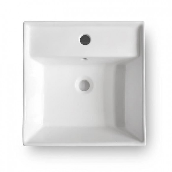 Oceanic Vasque A Poser En Ceramique Forme Carree 41,5x41,5x15 Cm Lena