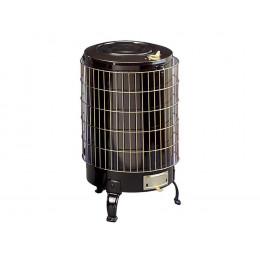 Theca Poêle À Bois Turbo Avec Grille Intérieure 14,5kw - Gamme Économique Noir Émaillé (réf. 6500114)