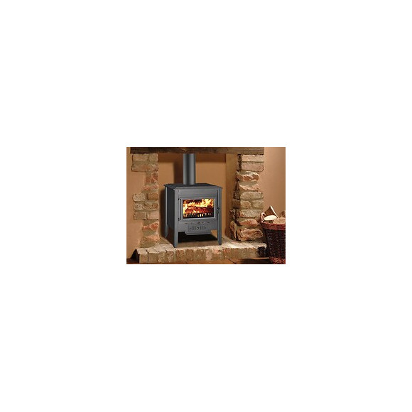 Theca Barcelona Poêle À Bois En Tôle D'acier Et Fonte 18kw