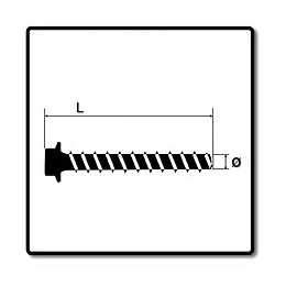 Heco Multi-monti-plus Ss Vis À Béton 12 X 100 Mm - 25 Pièces. Sw 15 Tête Hexagonale Zingué A2k ( 48411 )