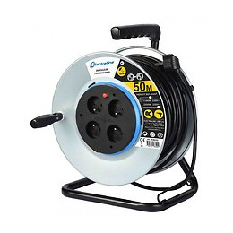 Enrouleur De Câble Électrique Bricolage Avec Terre L. 50 M Ho5vvf 3g1.5