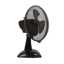Dtools - Ventilateur De Table À Oscillation - Puissance 30w - Diamètre 23cm - 2 Niveaux De Vitesse - Noir